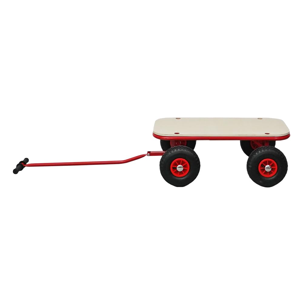PROREGAL Chariot à Bras Professionnel Bolly | HxLxP 97x90x60cm | Capacité de Charge 150kg | Rouge | Chariot Transport