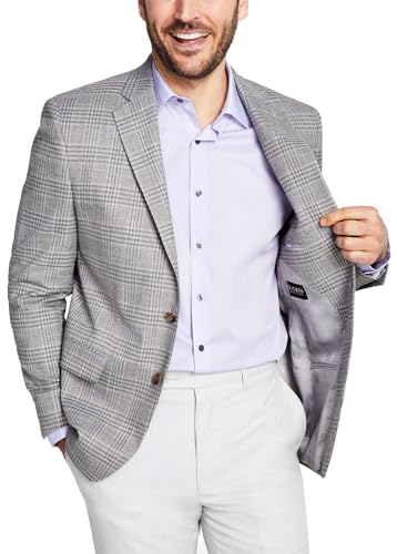 Lauren Ralph Lauren Mens Lexington Classic Fit Plaid Suit Jacket Gray 38R4