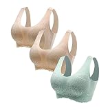 3-Pack Sports Bras for Women Seamless Comfort with Removable Pads Support Yoga Bra No Underwire Wire