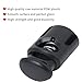 DYZD Plastic Cord Locks End Spring Stop Toggle Stoppers Multi-Colour (20PCS, Black)