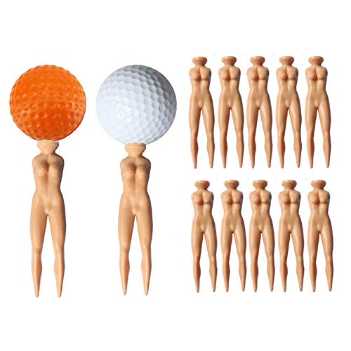 YUYUGO 50 Packs Golf Tees 3" Golf Sexy Girl Lady Tees Nude Woman Plastic Golf Tees Fun Holder Divot Home Golf Training