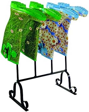 Garden Pride Wellington Boot Rack - Black - Metal - Indoor and outdoor - Holds two pairs of Wellies - The Ideal Welly Storage Solution - Wellington Boot Stand