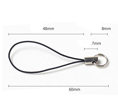 100Pcs Black Lanyard Split Ring Strap For Mobile Cell Phone/Mp3/Mp4/Usb Flash Drive/Charms/Keyring And More #TOP2