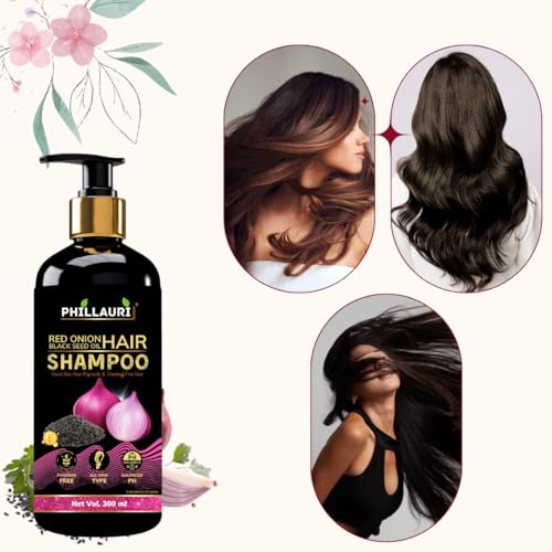 Image of Red Onion & Black Seed Oil Shampoo For Hair Fall Control| Shampoo For Dry And Frizzy Hair | 600ml (Pack Of 2)