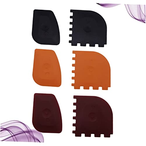 Luxshiny 6Pcs Silicone Squeegee Cleaning Scrubber Plastic Cleaner Pan Scraper Tool Grill Pan Scraper Silicone Turner Spatula Pc Scraper Blade Cleaning Scraper Blade Reusable Kitchen Tool #TOP2