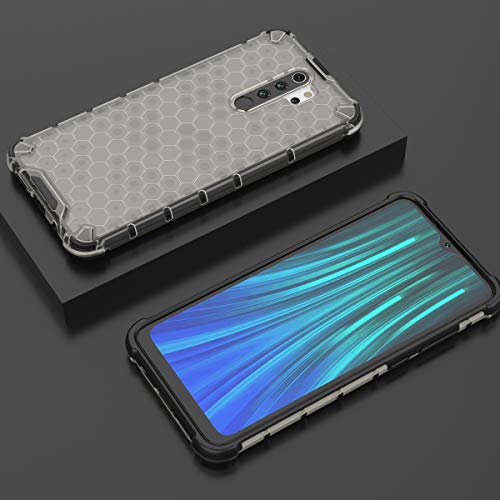 Image of Glasgow Back Case Cover for Mi Redmi Note 8 Pro Shockproof Military Grade Back Case Back Cover - Black