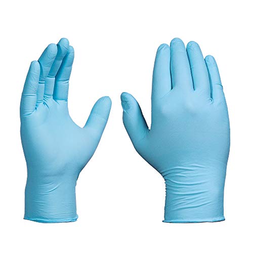 GLOVEWORKS Blue Disposable Nitrile Industrial Gloves, 5 Mil, Latex & Powder-Free, Food-Safe, Textured, Small, Box of 100