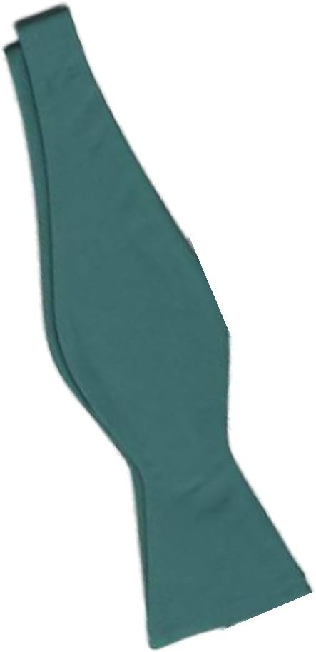 ADF Men's Solid Color Self Tie Bowtie Kelly Green