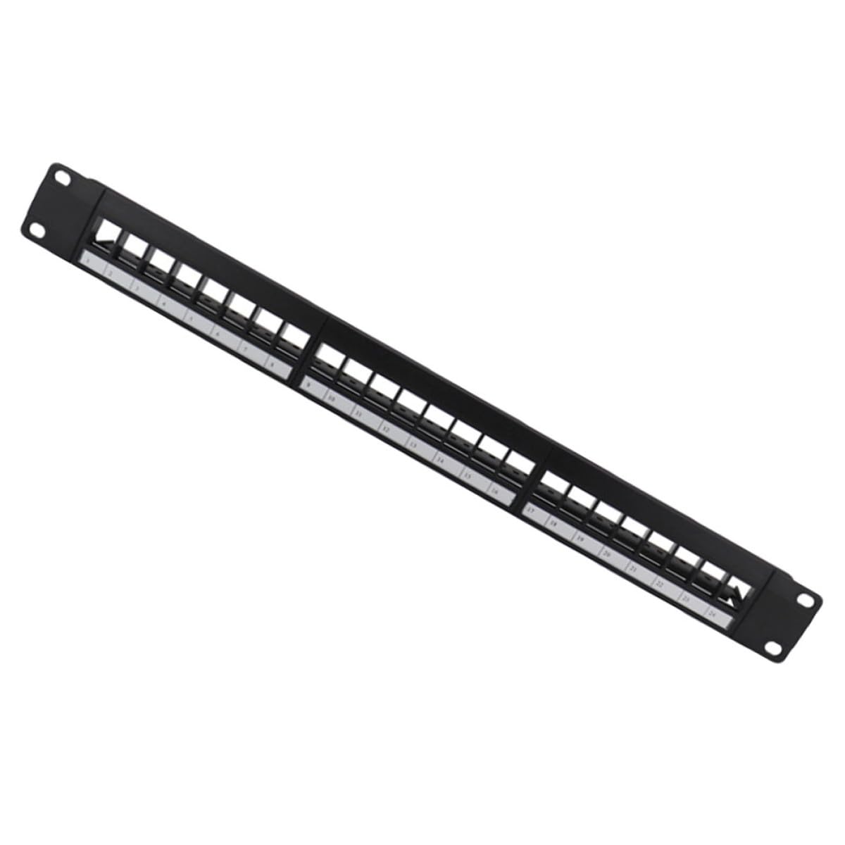 Panel de Conexión de 19 Pulgadas Cat 6a Metálico 24 Entradas para Montaje en Rack Características Estables y Resistencia al Calor