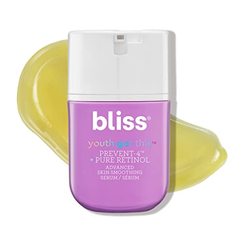 Bliss Youth Got This™ Prevent-4™ + Pure Retinol - 0.67 Fl Oz - Advanced Skin Smoothing Serum - Youth Boosting Clinically Proven Formula - Clean - Fragrance-Free - Vegan & Cruelty-Free