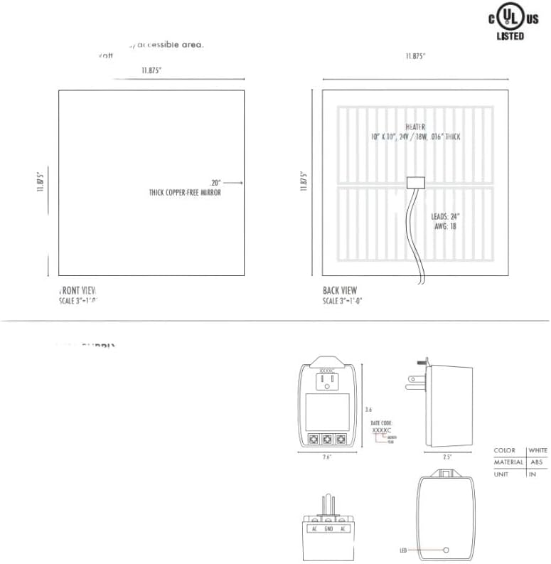 Clear 440, Fog-Free in-Shower Mirror
