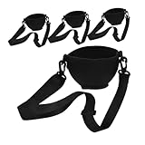 DIKACA 4 piezas Soportes para Copas de Vino con Correa Ajustable para Colgar el Cuello Funda de Neopreno Resistente y Portátil para Eventos al Aire y Festivales