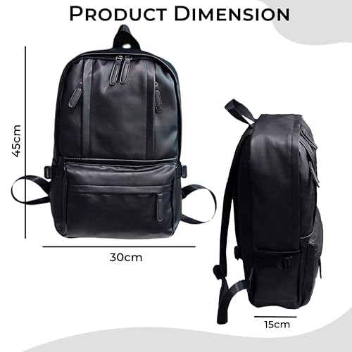 Image of Kraptick Multi-functional Backpack-Waterproof Laptop Backpack, Office Bag with PU Leather Design, Professional Bag for Laptops and Work, Durable and Stylish Bags for Travel