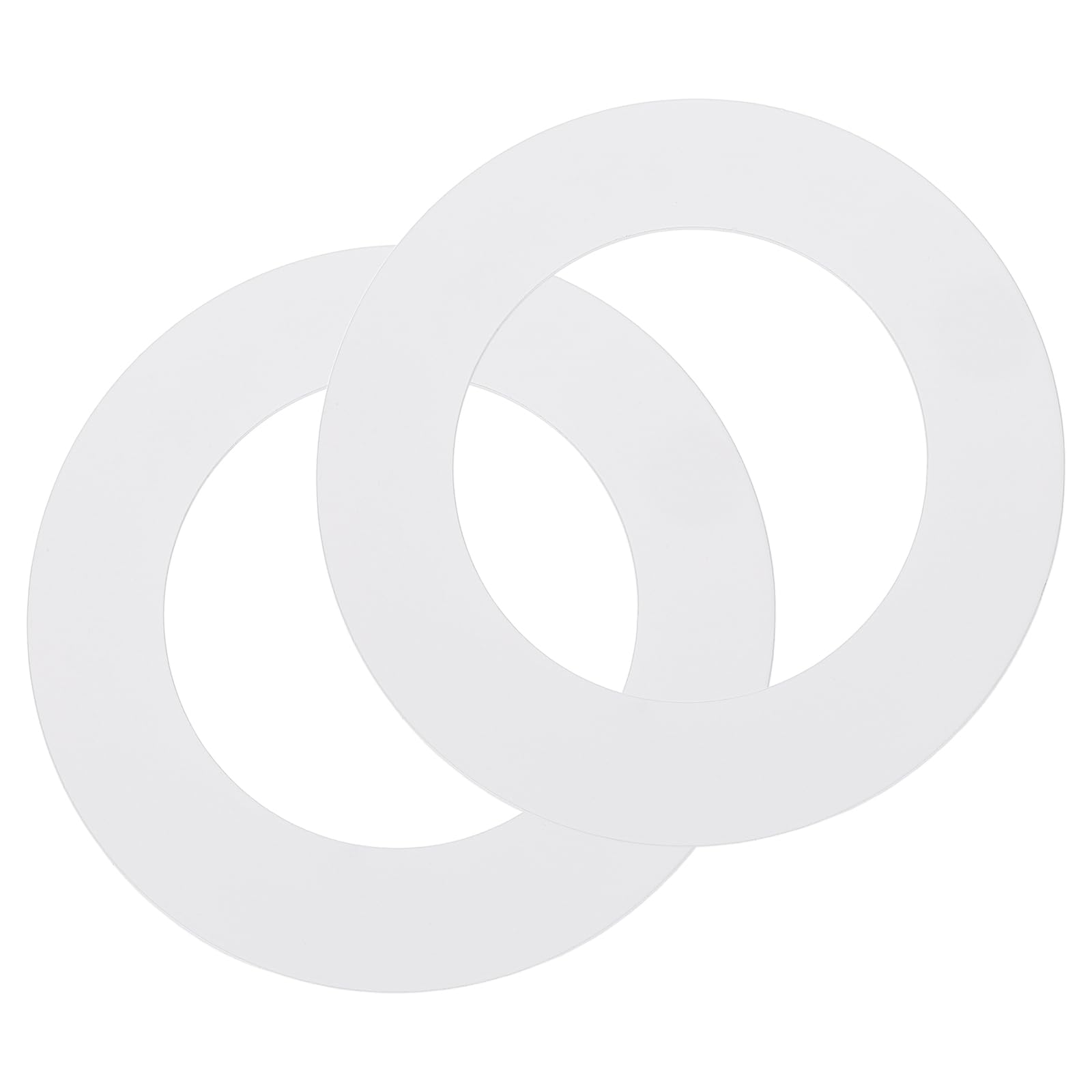 sourcing map 2 Pack Goof Rings for 3" Recessed Lights, 2.3" ID 4.7" OD Steel Flat Goof Trim Ring Can Light Cover Plate Flush Mount Can Converter for Ceiling Wall Hole Decorative, Matte White