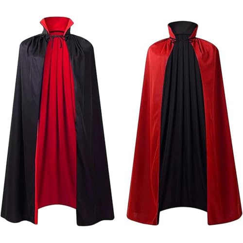 Capa de Halloween de doble cara, cuello medio, capa de vampiro, misteriosa moda, baile de máscaras, disfraz de Halloween, disfraz de fiesta