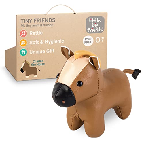 Image of Little Big Friends Tiny Friends | Rattle Toy | Special Stuffed Animal | Easy to Clean | Charles The Horse
