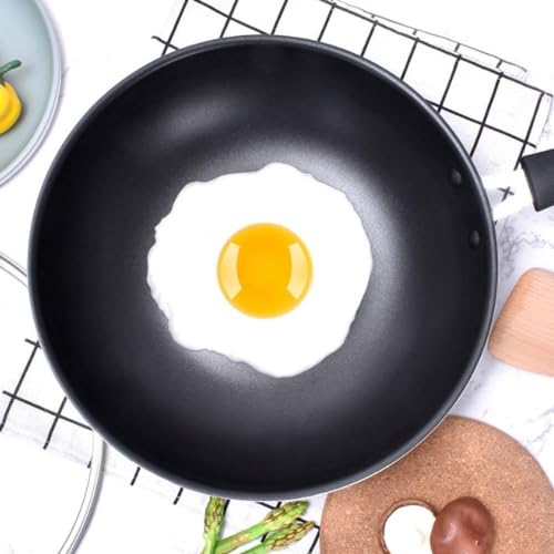 Wok de aleación de aluminio verde con tapa de vidrio 28 cm miniatura 5