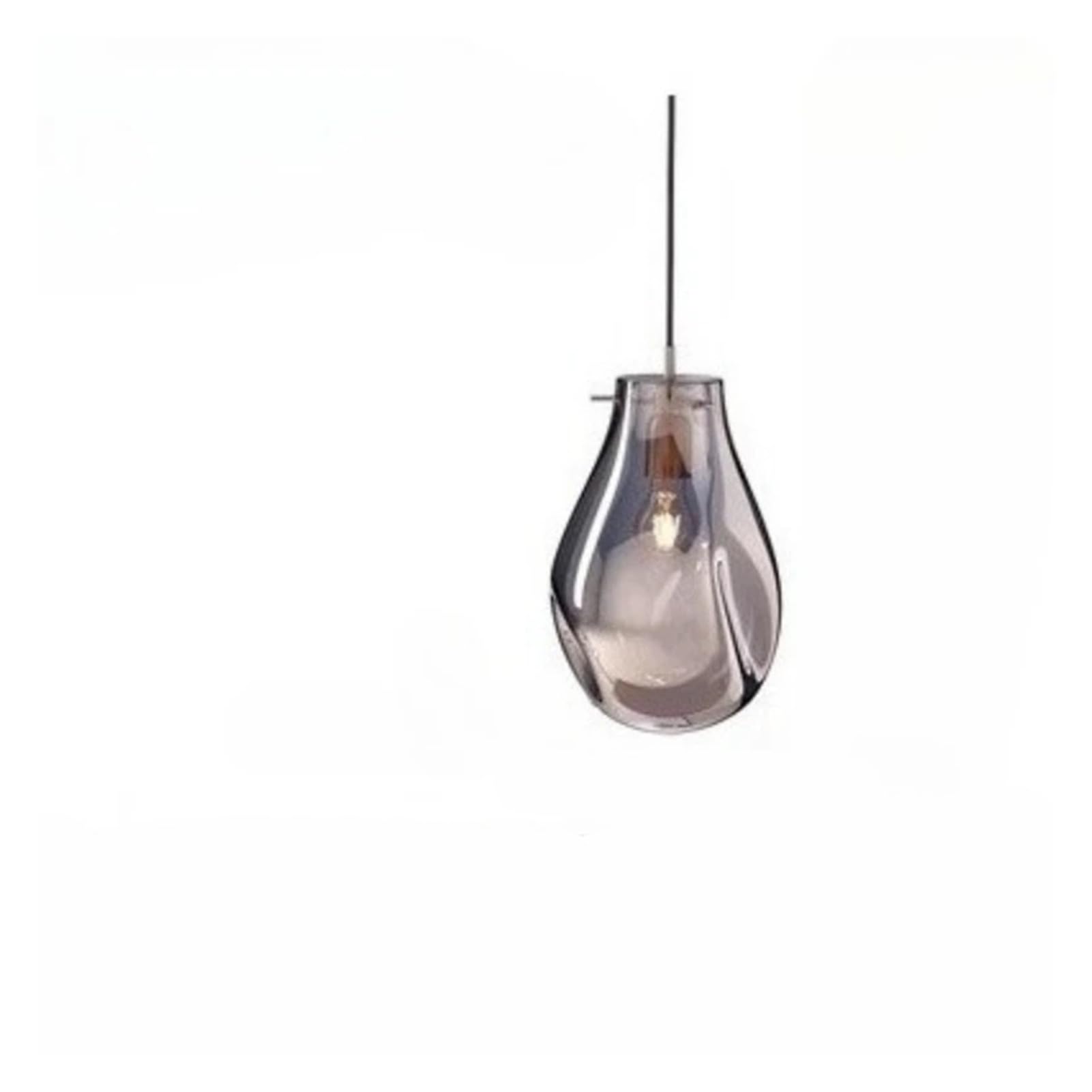 SYAXVOM Chandelier Nordic Glass Pendant Light, Modern and Minimalist Creative Restaurant bar Table lamp, Designer Personality(Smoky Gray,3 Changeable)