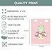 Kawaii Frog Mushroom Wall Art Print - Cute Pink Kawaii Room Decor Cottagecore, Aesthetic Wall Decor Gift for Girls - 8x10 in. LAMINATED - No Frame