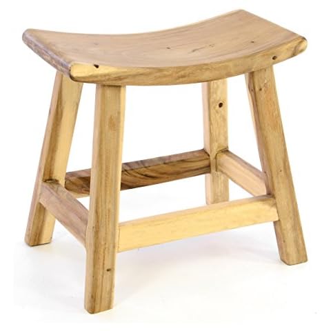 Divero Hocker aus Suar Holz Holzhocker Sitzhocker massiv unbehandelt Cover