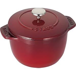 Staub La Cocotte de GOHAN 40511-827 Cherry S 4.7 inches (12 cm) Rice Pot, 1 Piece, Cast Iron Pot, Rice Cooker