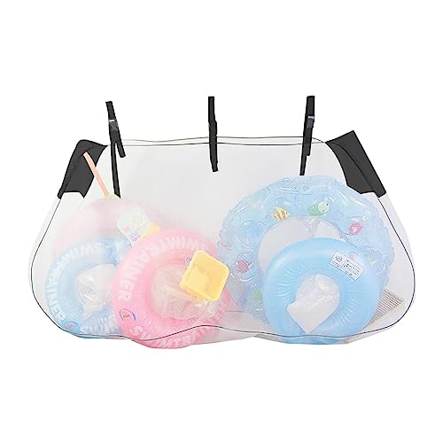 Pool Floats Storage Bag | Hanging Pool Storage Bag | Multipurpose Swimming Pool Mesh Organizer | Swimming Pool Accessories Toy Organizer for Inflatables, Pool Toys, Floats, Football, Basketballs