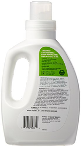 Amazon Brand - Presto! 96% Biobased Concentrated Liquid Laundry Detergent, Fragrance Free, 106 Loads (2-pack, 40oz/53 loads each) - Thumbnail 4