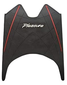 Zimba Two Wheeler Floor/Foot Mat for Hero Pleasure, BS-4, Black Red