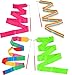 BOBOZHONG Rubans de Gymnastique,Paquet de 4 Rubans de Danse,Ruban de Gymnastique Rythmique de serpentins Arc-en-Ciel,pour la Formation de Cirque de Danse Artistique pour Enfants (2 mètres)