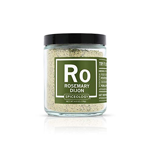 Spiceology - Rosemary Dijon Spice Blend - All-Purpose Rubs, Spices And Seasonings - Use On: Dressings, Sauces, Turkey, Lamb, Asparagus, Pork Loin, Popcorn, Chicken, Potatoes, Or Prime Rib - 4.6 Oz #TOP16