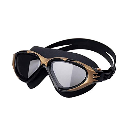 GYBBHia Gafas de natación, gafas anti Sin Fugas, Gafas de natación Triatlón Hombres Mujeres Jóvenes Niños, con espejo ultravioletas(1-Pack)