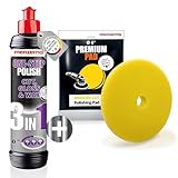 menzerna All-in-One polishing Kit I Car polishing Set with Menzerna One-Step Polish 3in1 (16oz) and 6 Inch Polishing Pad I Moderate Scratch Remover, high Gloss and Wax Kit for All Types of Vehicles