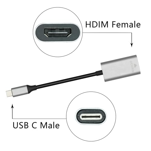 Image of USB C to HDMI Adapter 3.9in Cable, 4K 60Hz Type C Male to HDMI Female Converter Adapter, Support USB C Port DP Alt Mode Output, for Mobile Phones, Tablets, Laptops