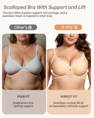 As Fairy Scalloped Wireless Jelly Full Coverage Bra - $8.99 - image 4