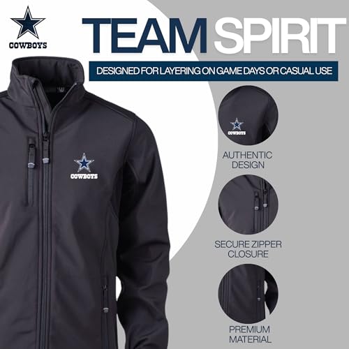 Image of dunbrooke Men's Navy Chicago Bears Softshell Fleece Full-Zip Jacket