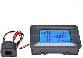 AC 5KW 85~250V Digital Voltage Meters Indicator Power Energy Voltmeter Ammeter Current Amps Volt Wattmeter Tester Detector (AC 100A with CT Coil)