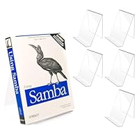 6 Pack Acrylic Book Stand, Clear Display Holder, Cookbook Stand for Display and Reading Cookbooks,Books, Notebooks, Plate, Artworks- Home and Office