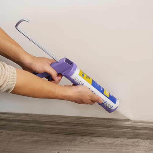 Image of Bates- Caulking Gun, 10:1 Thrust Ratio, Lavender, No Drip Sealant Gun | Silicone Application Tool for Home Repair Bathroom Kitchen Sealing Work