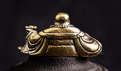 Estatua Mini Buda Risueño de Latón para Decoración miniatura 3