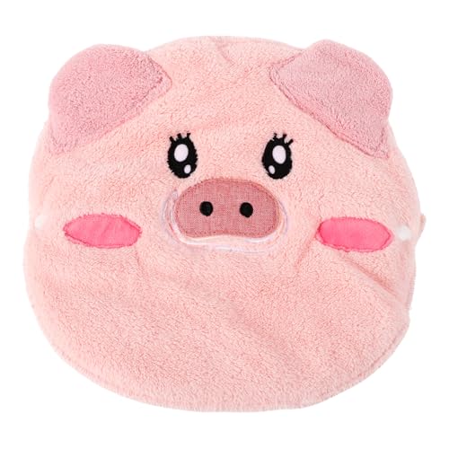 SHERCHPRY Hot Compress Face Towel Masks Soft Fleece Reusable Facial Towels for Moisturizing Skin Cartoon Pig Design for Beauty Salon for Hot Cold