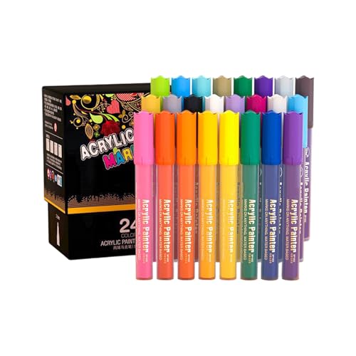 アクリルペイントペン耐水性アクリルマーカー紙に塗装用のセラ科ファブリックウッドキャンバスガラスとぬりえのスクラップブッキングマーカー