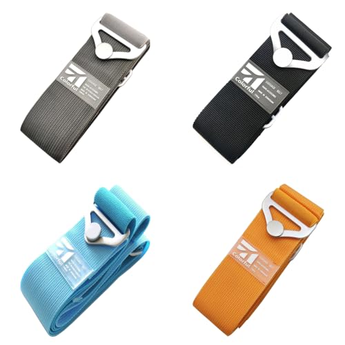 4 sangles de bagage pour valises réglables et élastiques en 4 couleurs