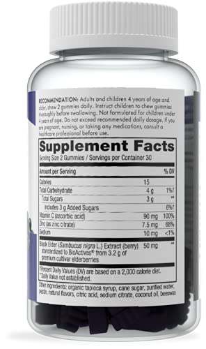 Nature'S Way 10486 Nature’S Way Sambucus Elderberry Immune Gummies, Daily Immune Support For Kids And Adults*, With Vitamin C, Vitamin D3, Zinc, Gluten Free thumb #12