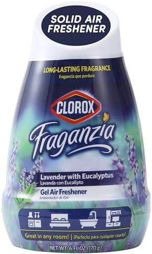 Clorox Fraganzia Gel Air Freshener Cone, Lavender Scent - No-Plug, Battery-Free Air Freshener for Small Rooms, Closets, Kitchens, Bathrooms, Offices and More, 6 Ounce