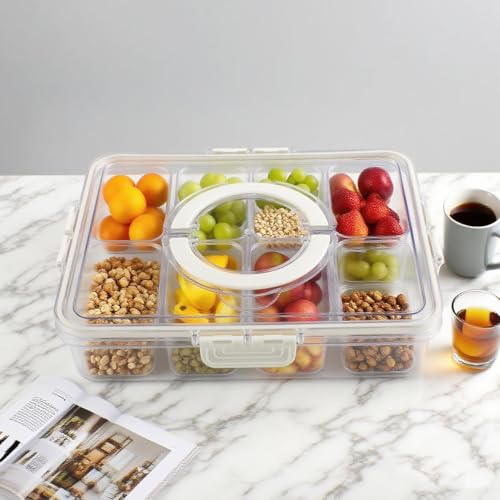 Plateau à Goûter Transparent Anti-Mélange pour Conserver vos Aliments