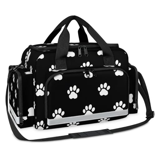 GzLeyigou First Aid Bags Empty, Animal Dog Paw Emergency Bag First Aid Kit Multiple Compartment Kit Carrier On Call Trauma Bag For Paramedics Emergency Medical Supplies Kit