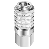 GSTP PD242 Series Steel Test Port and Diagnostic Equipment Quick Coupler with Female Pipe Thread, 1/8' Body Size, 1/4'-18 NPTF Thread Size, 2.12' Length