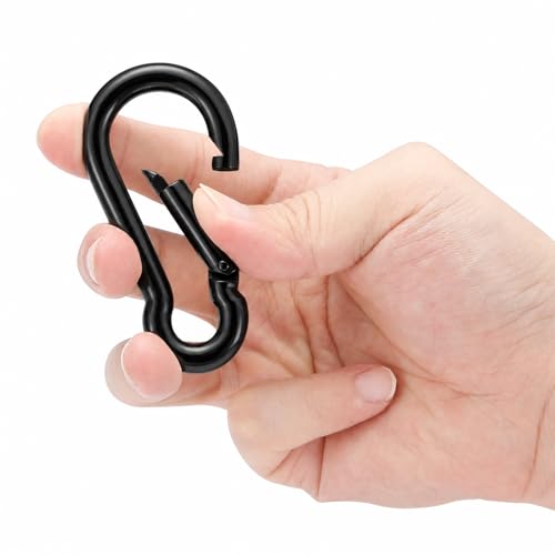 Image of sprookber Stainless Steel Carabiner Spring Snap Hook - 304 Stainless Steel Heavy Duty Clips, Set of 4