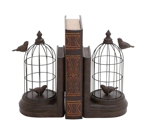 Deco 79 44729 Metal Bird Decorative Bookends Non Skid Bookends cover