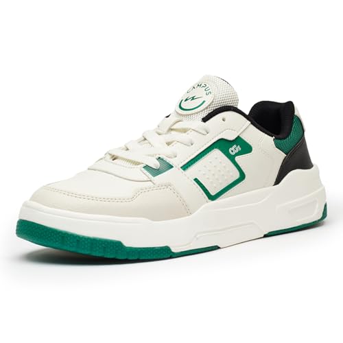 Campus Men's OG-34 Off WHT/GRN Sneakers - 9UK/India